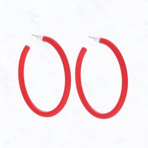Rubber Coated Earrings (Siam)